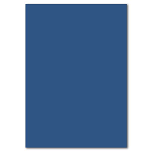 100 DIN A4 Papierbogen Planobogen - Nachtblau (Blau) - 160 g/m² - 21 x 29,7 cm - Bastelbogen Ton-Papier Fotokarton Bastel-Papier Ton-Karton - FarbenFroh von FarbenFroh by GUSTAV NEUSER