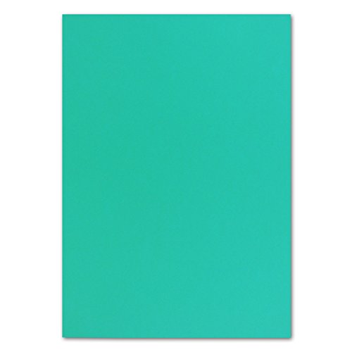 100 DIN A4 Papierbogen Planobogen - Pazifikblau (Blau Grün Türkis) - 160 g/m² - 21 x 29,7 cm - Bastelbogen Ton-Papier Fotokarton Bastel-Papier Ton-Karton - FarbenFroh von FarbenFroh by GUSTAV NEUSER