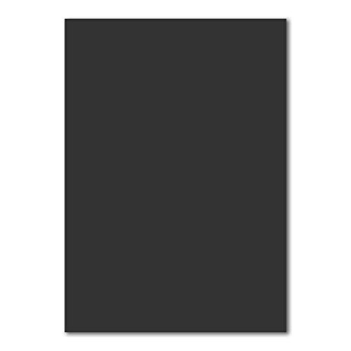100 DIN A4 Papierbogen Planobogen - Schwarz - 160 g/m² - 21 x 29,7 cm - Bastelbogen Ton-Papier Fotokarton Bastel-Papier Ton-Karton - FarbenFroh von FarbenFroh by GUSTAV NEUSER