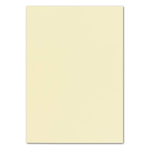 100 DIN A4 Papierbogen Planobogen - Vanille (Creme) - 160 g/m² - 21 x 29,7 cm - Bastelbogen Ton-Papier Fotokarton Bastel-Papier Ton-Karton - FarbenFroh von FarbenFroh by GUSTAV NEUSER