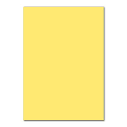 100 DIN A4 Papierbogen Planobogen - Zitronengelb (Gelb) - 160 g/m² - 21 x 29,7 cm - Ton-Papier Fotokarton Bastel-Papier Ton-Karton - FarbenFroh von FarbenFroh by GUSTAV NEUSER