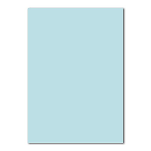 100 DIN A5 Einzelkarten Papierbögen - Hellblau - 240 g/m² - 14,8 x 21 cm - Bastelbogen Tonpapier Fotokarton Bastelpapier Tonkarton - FarbenFroh von FarbenFroh by GUSTAV NEUSER