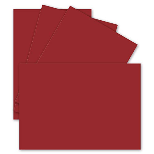 1000 Einzel-Karten DIN B6-12,0 x 17,0 cm - 240 g/m² - Dunkelrot - Tonkarton - Bastelkarton - Bastelkarten - blanko Postkarten 1000 Einzel-Karten DIN B6-12,0 x 17,0 cm - 240 g/m² - Dunkelrot - Tonkarton - Bastelkarton - Bastelkarten - blanko Postkarten von FarbenFroh by GUSTAV NEUSER