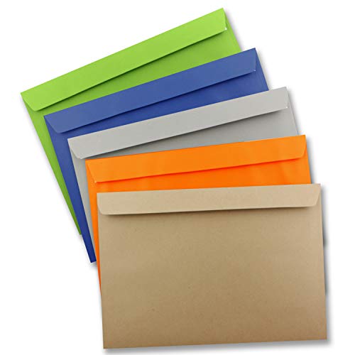 10x große XXL Briefumschläge DIN C4 in Farbenmix 1-22,9 x 32,4 cm - Haftklebung ohne Fenster - Versandtasche für DIN A4 geeignet 10x große XXL Briefumschläge DIN C4 in Farbenmix 1-22,9 x 32,4 cm - Haftklebung ohne Fenster - Versandtasche für DIN A4 geeignet von FarbenFroh by GUSTAV NEUSER