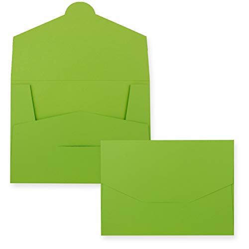 10x stabile Papier Mappe für DIN A4 und DIN C4 in Hellgrün - 22 x 30,5 cm - 240 g/m² - als Präsentationsmappen, Bewerbungsmappen, Projektmappen geeignet von FarbenFroh by GUSTAV NEUSER