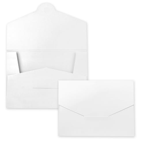 10x stabile Papier Mappe für DIN A4 und DIN C4 in Hochweiß - 22 x 30,5 cm - 240 g/m² - als Präsentationsmappen, Bewerbungsmappen, Projektmappen geeignet von FarbenFroh by GUSTAV NEUSER