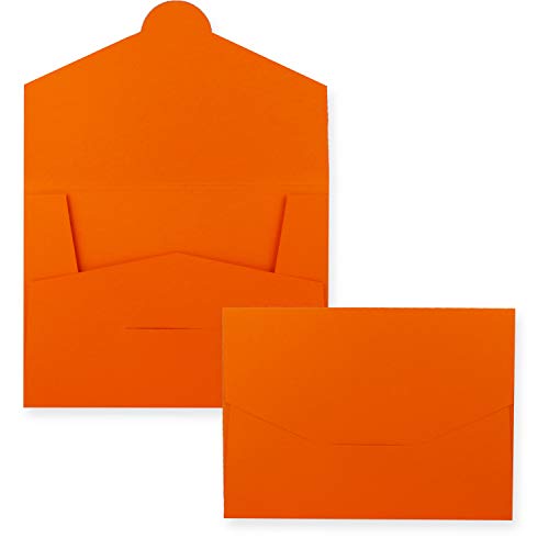 10x stabile Papier Mappe für DIN A4 und DIN C4 in Orange - 22 x 30,5 cm - 240 g/m² - als Präsentationsmappen, Bewerbungsmappen, Projektmappen geeignet von FarbenFroh by GUSTAV NEUSER