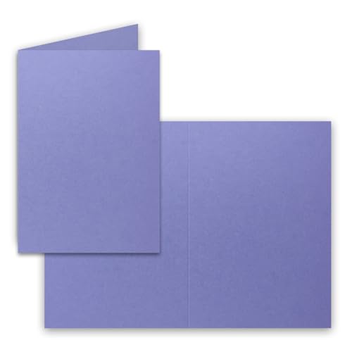 150 Faltkarten B6 - Violett - Blanko Doppel-Karten - 12 x 17 cm - sehr formstabil - für Drucker geeignet - Serie: FarbenFroh von FarbenFroh by GUSTAV NEUSER