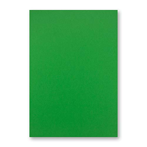 200 DIN A5 Einzelkarten Papierbögen - Grün - 240 g/m² - 14,8 x 21 cm - Bastelbogen Tonpapier Fotokarton Bastelpapier Tonkarton - FarbenFroh von FarbenFroh by GUSTAV NEUSER