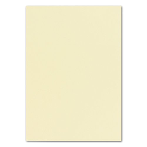 200 DIN A5 Einzelkarten Papierbögen - Vanille - 240 g/m² - 14,8 x 21 cm - Bastelbogen Tonpapier Fotokarton Bastelpapier Tonkarton - FarbenFroh von FarbenFroh by GUSTAV NEUSER
