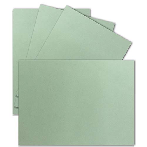 200 Einzel-Karten DIN A6-10,5 x 14,8 cm - 240 g/m² - Eukalyptus - Tonkarton - Bastelpapier - Bastelkarton- Bastel-karten - blanko Postkarten von FarbenFroh by GUSTAV NEUSER