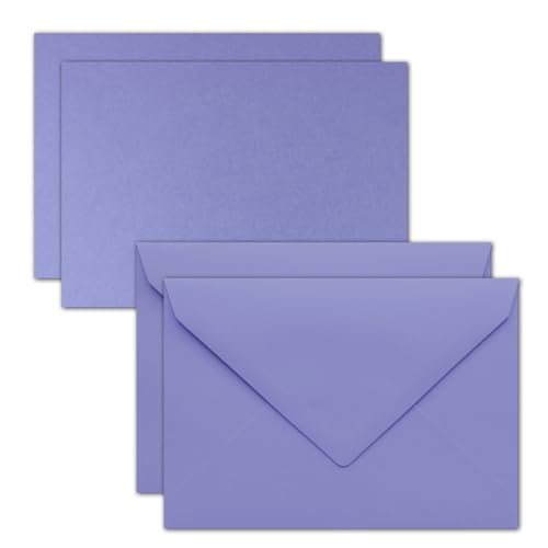 200x Karte mit Umschlag Set aus Einzel-Karten DIN A7-10,5 x 7,3 cm - Violett mit Brief-Umschlägen C7 - Nassklebung 200x Karte mit Umschlag Set aus Einzel-Karten DIN A7-10,5 x 7,3 cm - Violett mit Brief-Umschlägen C7 - Nassklebung von FarbenFroh by GUSTAV NEUSER