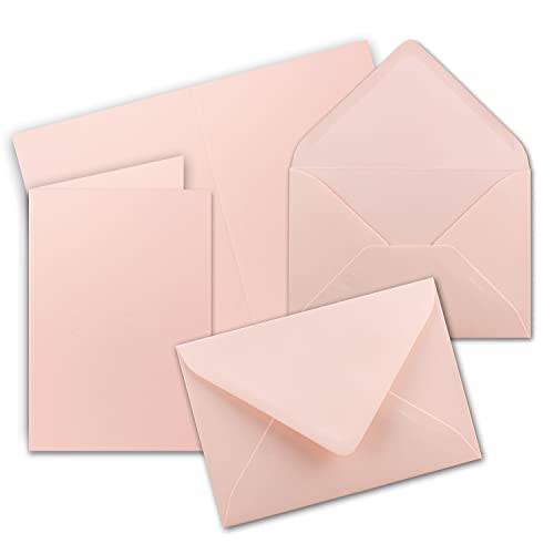 20x Faltkarten Set mit Briefumschlägen DIN A6 / C6 - Rosa - 14,8 x 10,5 cm (105 x 148) - Doppelkarten Set - Serie FarbenFroh von FarbenFroh by GUSTAV NEUSER