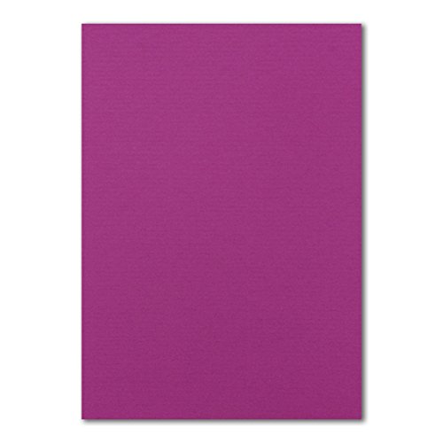 25 DIN A4 Papier-bögen Planobogen - Amarena (Pink) gerippt - 240 g/m² - 21 x 29,7 cm - Bastelbogen Ton-Papier Fotokarton Bastel-Papier Ton-Karton - FarbenFroh von FarbenFroh by GUSTAV NEUSER