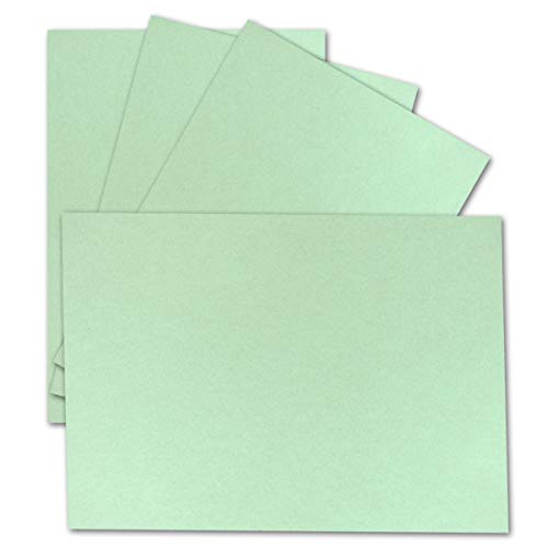 25 Einzel-Karten DIN A6-10,5 x 14,8 cm - 240 g/m² - Mintgrün - Tonkarton - Bastelpapier - Bastelkarton- Bastel-karten - blanko Postkarten von FarbenFroh by GUSTAV NEUSER