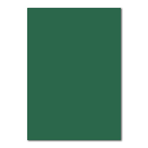 250 DIN A5 Einzelkarten Papierbögen - Dunkelgrün - 240 g/m² - 14,8 x 21 cm - Bastelbogen Tonpapier Fotokarton Bastelpapier Tonkarton - FarbenFroh von FarbenFroh by GUSTAV NEUSER