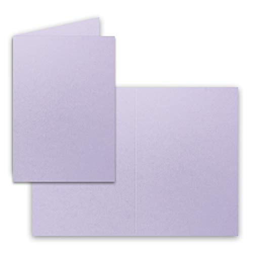 300x Falt-Karten DIN A6 in Lila - Blanko - Doppel-Karten - 240 g/m² von FarbenFroh by GUSTAV NEUSER