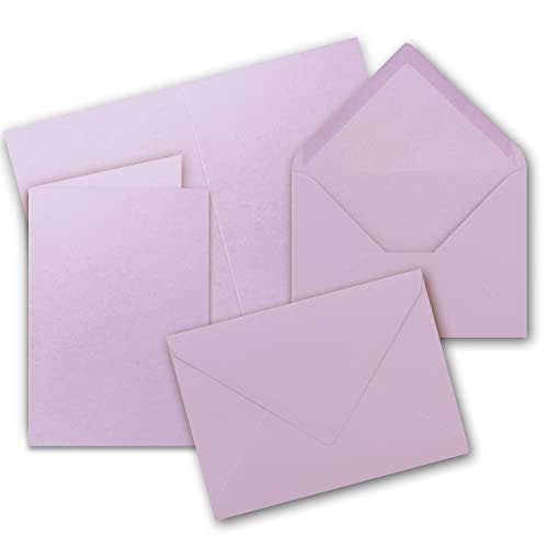 30x Faltkarten Set mit Briefumschlägen DIN A6 / C6 - Lila - 14,8 x 10,5 cm (105 x 148) - Doppelkarten Set - Serie FarbenFroh von FarbenFroh by GUSTAV NEUSER