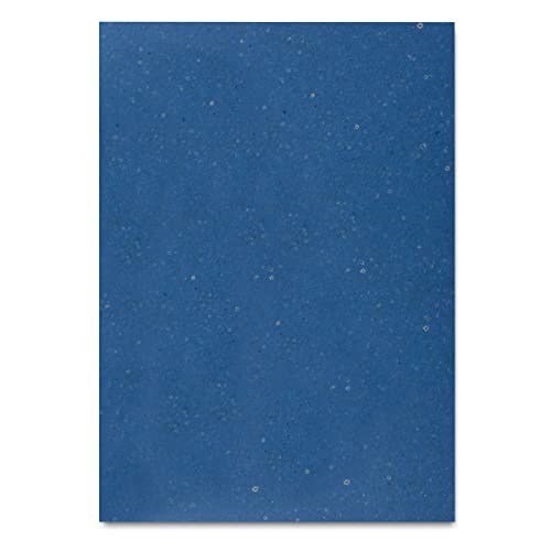50 Blatt DIN A5 Papier - Naturpapier Blau - 120gr - 14,8 x 21cm - Bastelbogen Tonpapier Bastelpapier Briefbogen - FarbenFroh by GUSTAV NEUSER von FarbenFroh by GUSTAV NEUSER