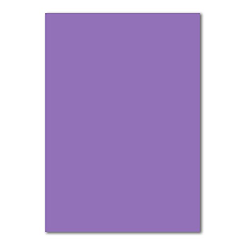 50 DIN A4 Papier-bögen Planobogen - Violett - 240 g/m² - 21 x 29,7 cm - Bastelbogen Ton-Papier Fotokarton Bastel-Papier Ton-Karton - FarbenFroh von FarbenFroh by GUSTAV NEUSER