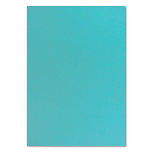 50 DIN A5 Papier-bögen Planobogen - Türkis - 240 g/m² - 14,8 x 21 cm - Bastelbogen Ton-Papier Fotokarton Bastel-Papier Ton-Karton - FarbenFroh von FarbenFroh by GUSTAV NEUSER