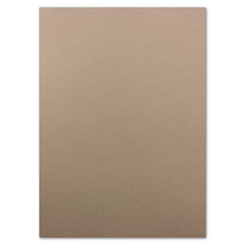 50x DIN A4 Papier - Cappuccino (Braun) - 110 g/m² - 21 x 29,7 cm - Bastelbogen Tonpapier Fotokarton Bastelpapier Briefpapier - FarbenFroh von FarbenFroh by GUSTAV NEUSER
