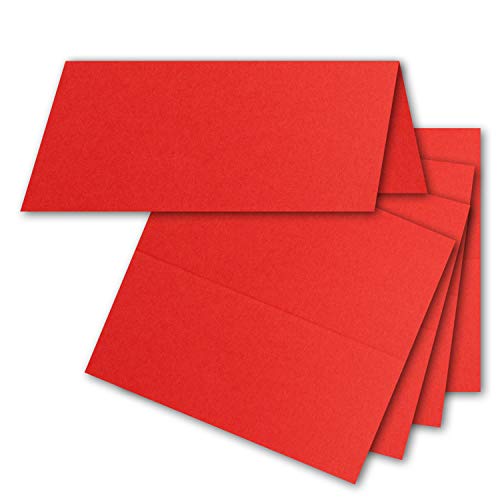 FarbenFroh by GUSTAV NEUSER 50x Tischkarten in Rot - 4,5 x 10 cm - blanko - Doppel-Karten - als Platzkarten und Namenskarten für Hochzeit und Feste FarbenFroh by GUSTAV NEUSER 50x Tischkarten in Rot - 4,5 x 10 cm - blanko - Doppel-Karten - als Platzkarten und Namenskarten für Hochzeit und Feste von FarbenFroh by GUSTAV NEUSER