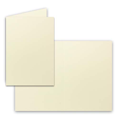 DIN A5 Faltkarten - Vanille-Creme - 100 Stück - Einladungskarten - Menükarten - Kirchenheft - Blanko - 14,8 x 21 cm - Marke FarbenFroh by Gustav Neuser DIN A5 Faltkarten - Vanille-Creme - 100 Stück - Einladungskarten - Menükarten - Kirchenheft - Blanko - 14,8 x 21 cm - Marke FarbenFroh by Gustav Neuser von FarbenFroh by GUSTAV NEUSER