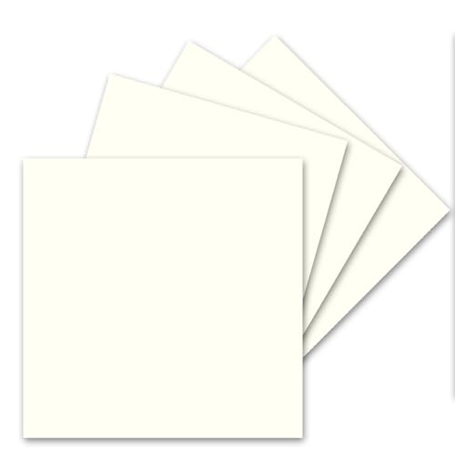 FarbenFroh by GUSTAV NEUSER 100 Einzel-Karten Quadratisch - 15 x 15 cm in Naturweiß (Weiß) - 240 g/m² - blanko Bastel-Karten, Postkarten, Bastelkarton in Ton-Papier Qualität von FarbenFroh by GUSTAV NEUSER