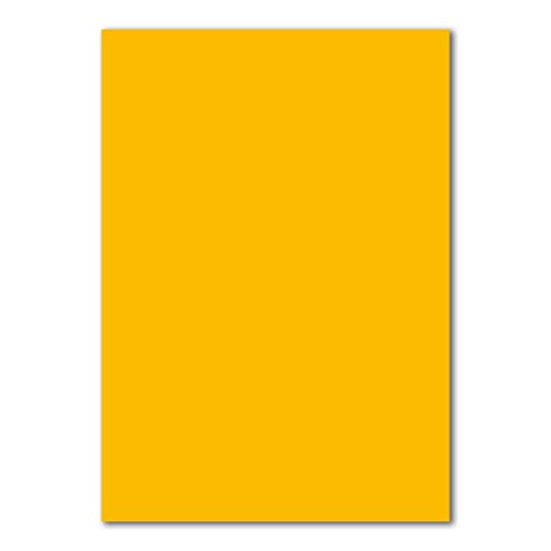 FarbenFroh by GUSTAV NEUSER 200x DIN A4 Papier - Honiggelb (Gelb) - 110 g/m² - 21 x 29,7 cm - Briefpapier Bastelpapier Tonpapier Briefbogen von FarbenFroh by GUSTAV NEUSER