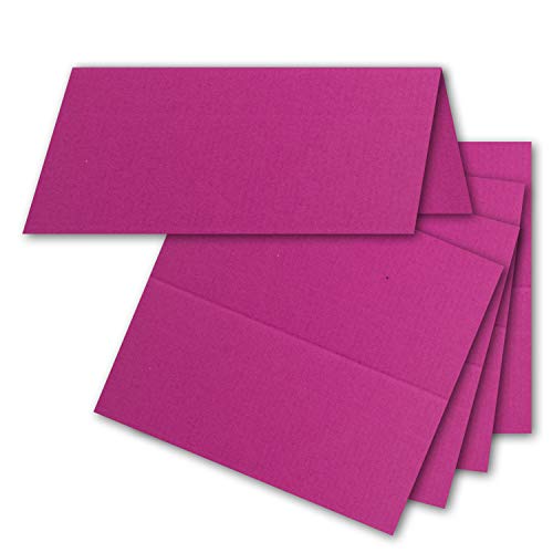 FarbenFroh by GUSTAV NEUSER 300x Tischkarten in Amarena (Rot) - 4,5 x 10 cm - blanko - Doppel-Karten - als Platzkarten und Namenskarten für Hochzeit und Feste von FarbenFroh by GUSTAV NEUSER