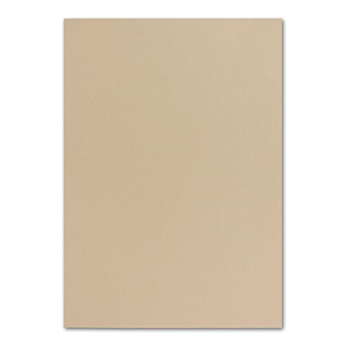 FarbenFroh by GUSTAV NEUSER 50x DIN A4 Papier - Karamel (Braun) - 110 g/m² - 21 x 29,7 cm - Briefpapier Bastelpapier Tonpapier Briefbogen von FarbenFroh by GUSTAV NEUSER