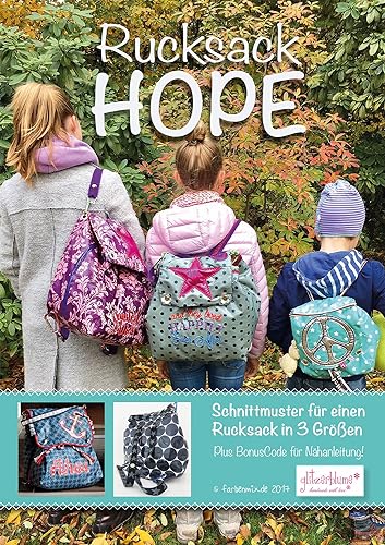 Farbenmix Schnittmuster HOPE, Rucksack in 3 Größen für Kleinkinder, Schulkinder, Teens und Erwachsene von Farbenmix