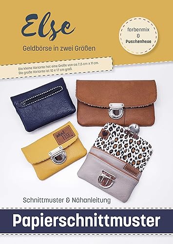 Farbenmix Schnittmuster-Heft ELSE, Geldbörse, kleines Portemonnaie, 2 Varianten von Farbenmix