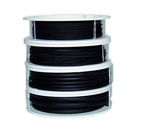 Kautschuk Kautschukband • 1.2mm 1.9mm 2.9mm 4.0mm • schwarz (1.2 mm - 4 Meter) von Farbenspiel Schmuckzubehör