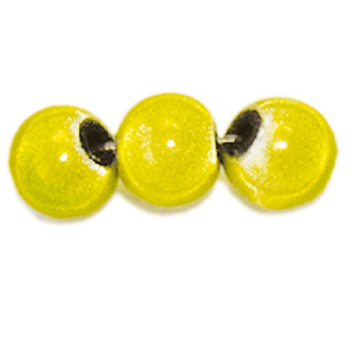 Glasperlen Miracle Beads Perlen 6mm & 8mm in 14 Farben (6mm / 200 Stück, gelb) von Farbenspiel Schmuckzubehör