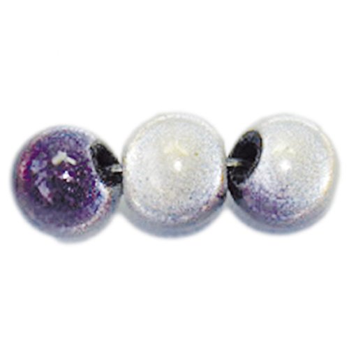 Glasperlen Miracle Beads Perlen 6mm & 8mm in 14 Farben (6mm / 200 Stück, grau) von Farbenspiel Schmuckzubehör