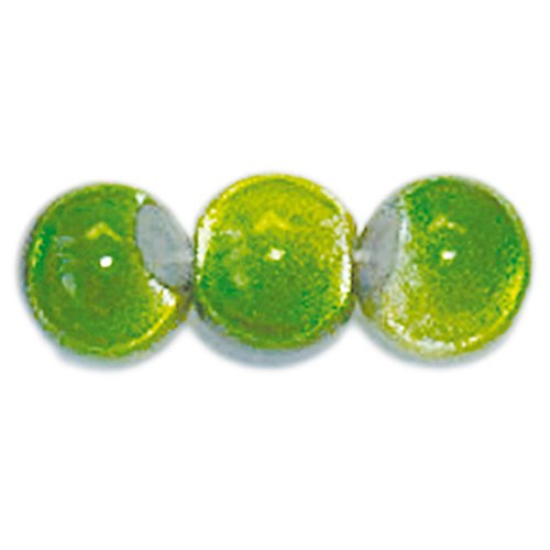 Glasperlen Miracle Beads Perlen 6mm & 8mm in 14 Farben (6mm / 200 Stück, grün) von Farbenspiel Schmuckzubehör