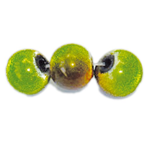 Glasperlen Miracle Beads Perlen 6mm & 8mm in 14 Farben (6mm / 200 Stück, grün-braun) von Farbenspiel Schmuckzubehör