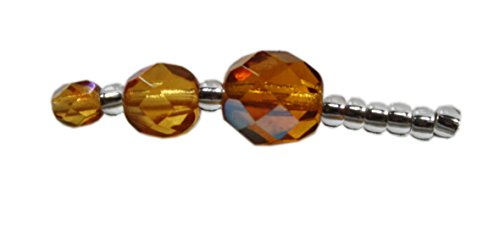 Glasschliffperlen 6mm - 50 Stück - ca. 50 Farben zur Auswahl (bernstein AB) von Farbenspiel Schmuckzubehör