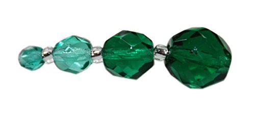 Glasschliffperlen 6mm - 50 Stück - ca. 50 Farben zur Auswahl (emerald) von Farbenspiel Schmuckzubehör