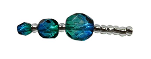 Glasschliffperlen 6mm - 50 Stück - ca. 50 Farben zur Auswahl (emerald/blau) von Farbenspiel Schmuckzubehör