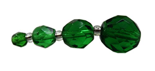 Glasschliffperlen 6mm - 50 Stück - ca. 50 Farben zur Auswahl (grün) von Farbenspiel Schmuckzubehör