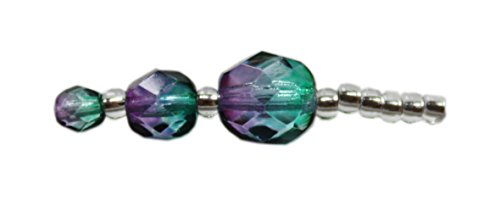 Glasschliffperlen 6mm - 50 Stück - ca. 50 Farben zur Auswahl (grün/amethyst) von Farbenspiel Schmuckzubehör