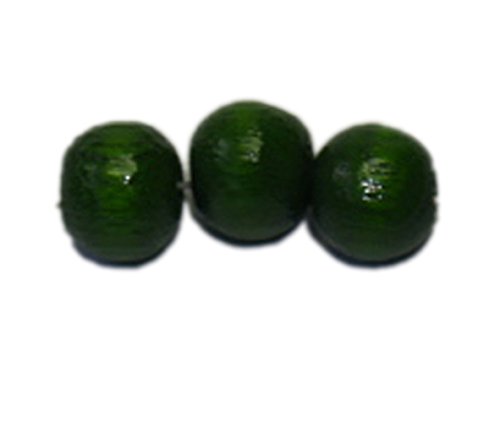 Holzperlen 10mm - 56 Stück - ca. 19 Farben zur Auswahl - schweiss- und speichelfest - Made in Germany (grün) von Farbenspiel Schmuckzubehör
