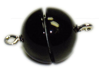 Magnetverschluss Muggel mit Öse Magic powerclip 12mm - 12 Farben (schwarz) von Farbenspiel Schmuckzubehör