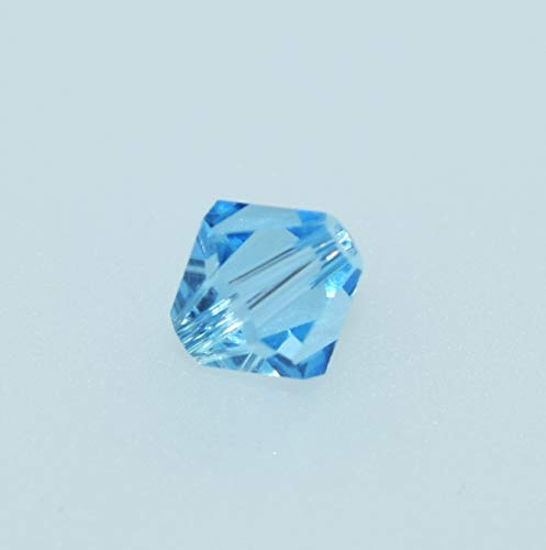 Swarovski Perlen spitz 8mm • 5 Stück Schliffspitzperlen • viele Farben Glasschliffperlen zur Auswahl (aqua) von Farbenspiel Schmuckzubehör