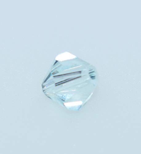 Swarovski Perlen spitz 8mm • 5 Stück Schliffspitzperlen • viele Farben Glasschliffperlen zur Auswahl (light azore) von Farbenspiel Schmuckzubehör