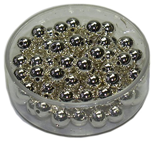 Wachsperlen 2mm Goldperlen - Silberperlen • Bastelperlen • 120 Stück (Silberperle) von Farbenspiel Schmuckzubehör