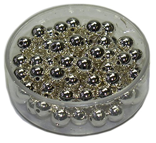 Wachsperlen 4mm Goldperlen - Silberperlen • Bastelperlen • 100 Stück (Silberperle) von Farbenspiel Schmuckzubehör